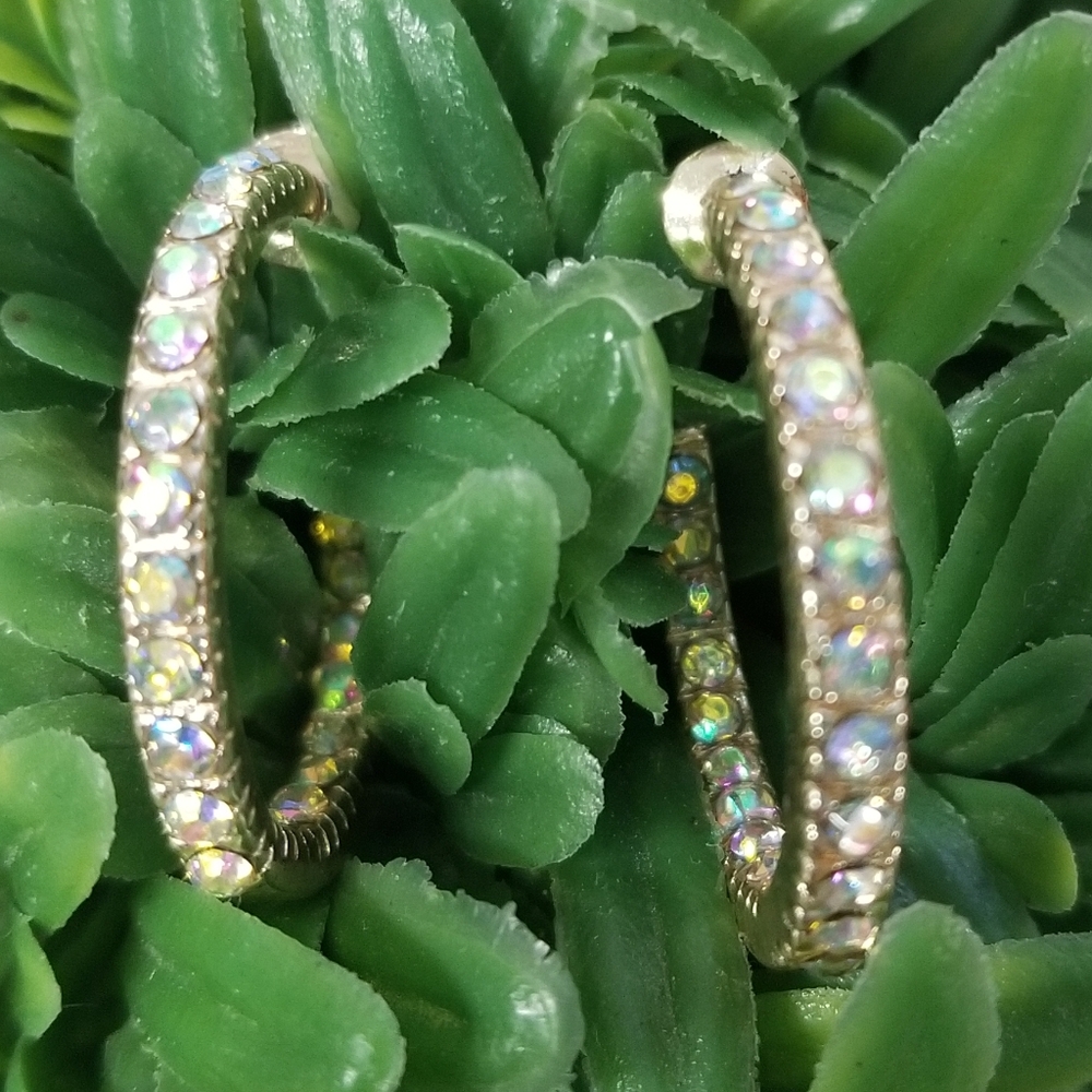 Bling hoop earrings